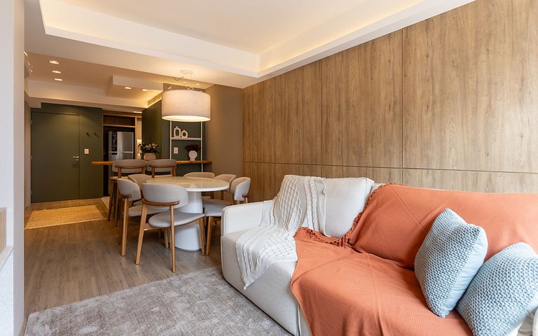 Belíssimo apartamento a 600 metros da Rua Coberta