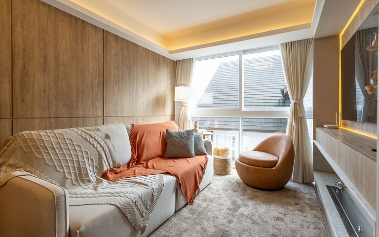 Belíssimo apartamento a 600 metros da Rua Coberta